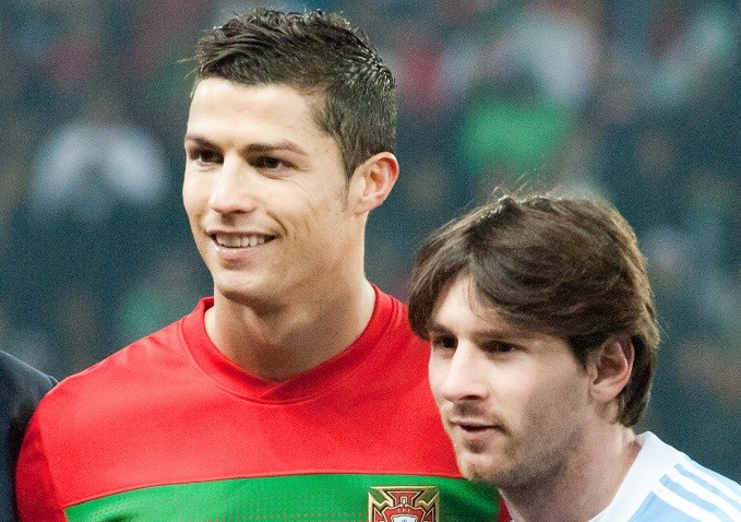 ronaldo representing portugal and messi representing argentia